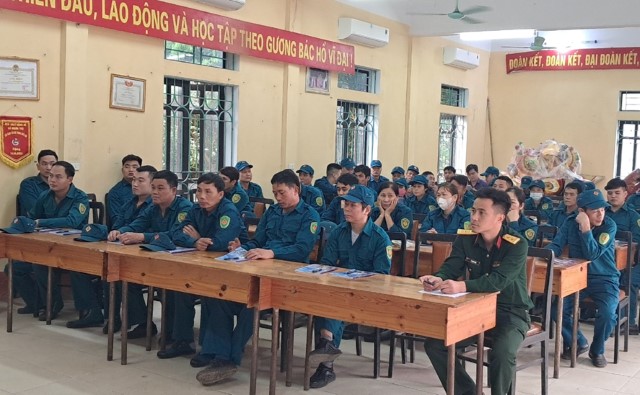 Ban CHQS huyện Văn Giang: Khai mạc huấn luyện dân quân năm thứ nhất cụm 1 năm 2024