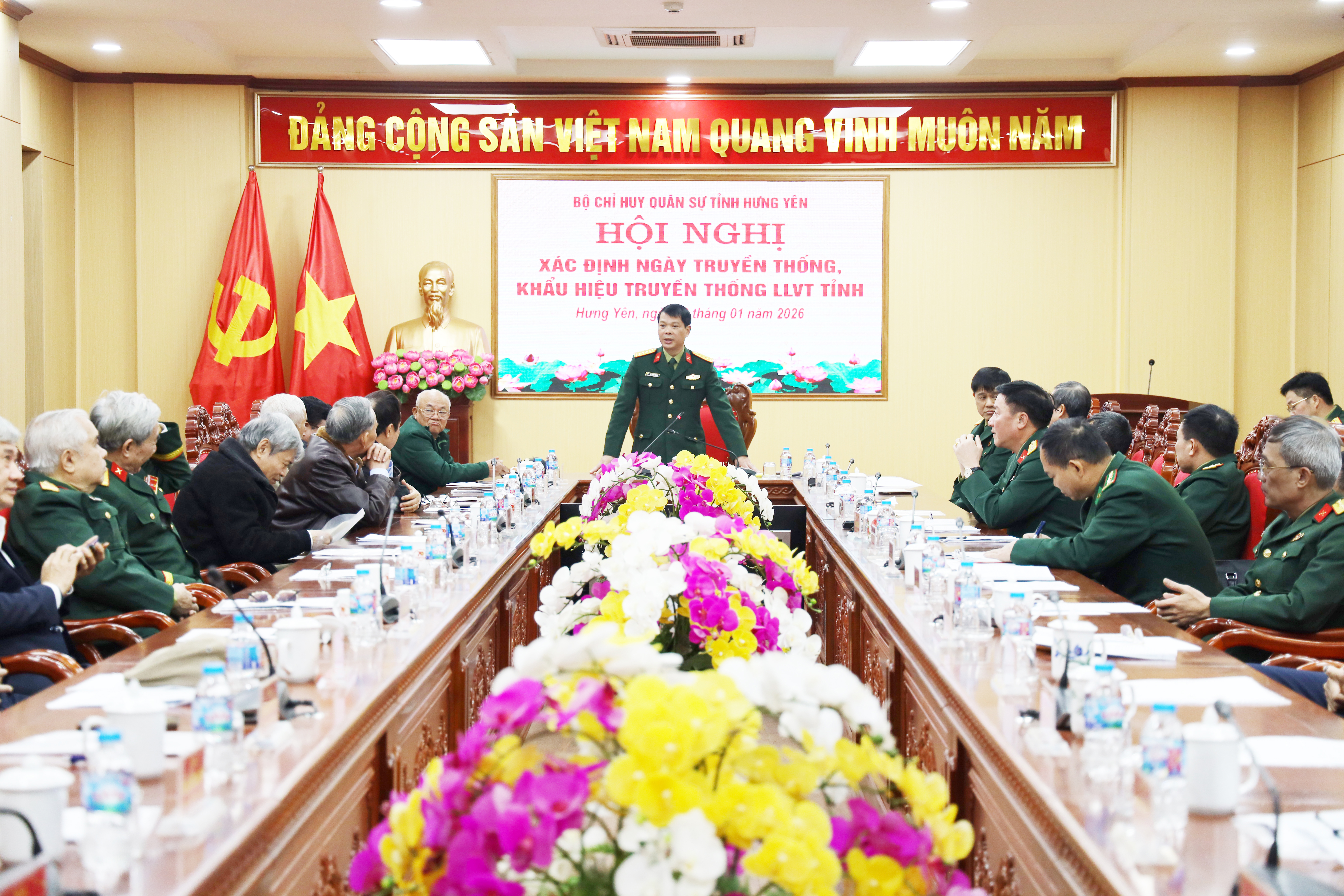Bộ CHQS tỉnh Hưng Yên: Tổ chức hội nghị xác định ngày truyền thống, khẩu hiệu truyền thống LLVT tỉnh