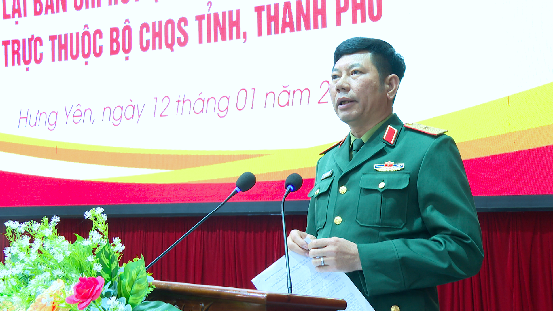 Bộ CHQS tỉnh Hưng Yên công bố và trao Quyết định tổ chức lại Ban CHQS xã, phường, đặc khu trực thuộc Bộ CHQS tỉnh, thành phố.