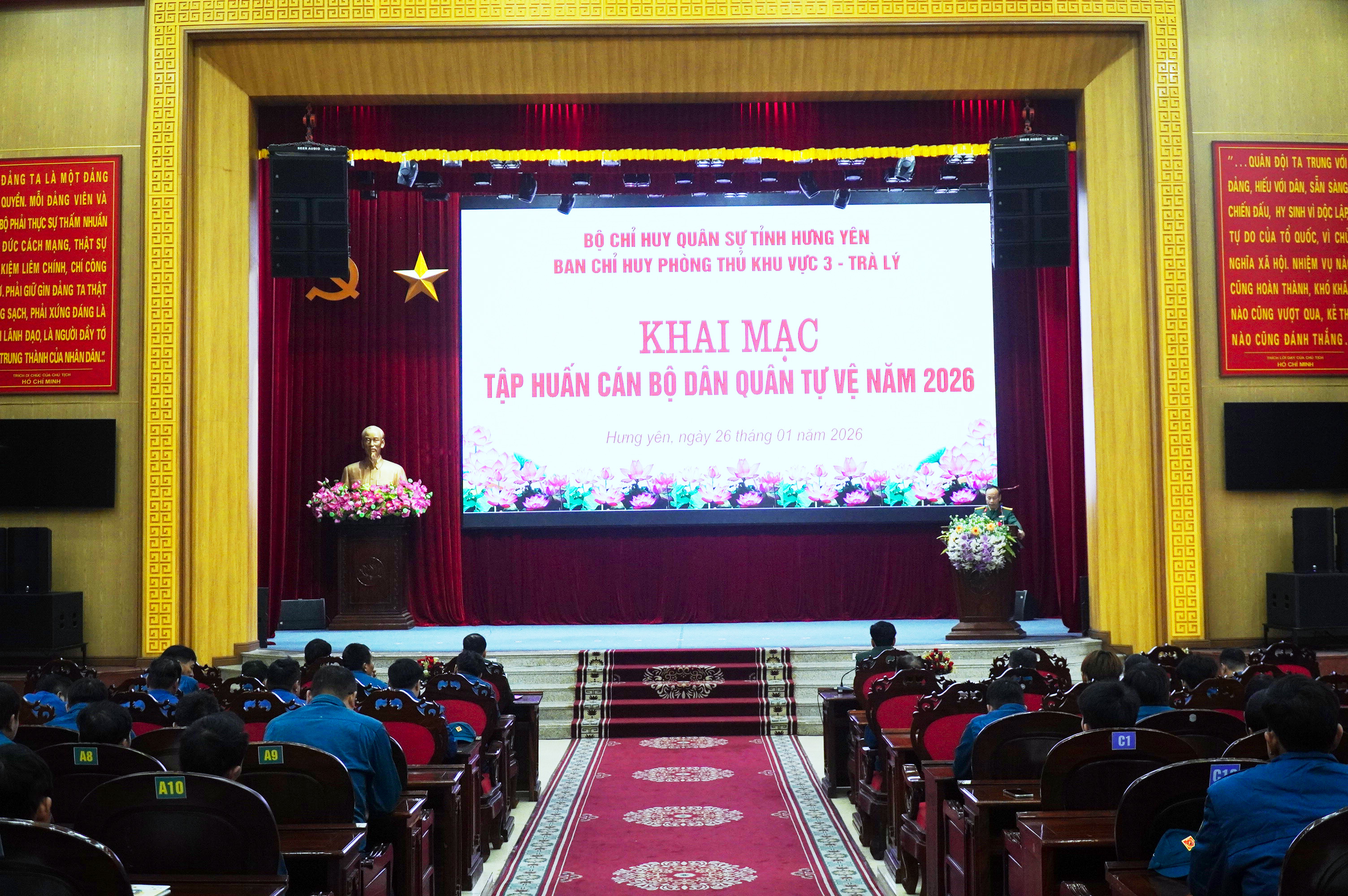 Ban Chỉ huy phòng thủ khu vực 3 - Trà Lý: Tập huấn cán bộ Dân quân tự vệ năm 2026