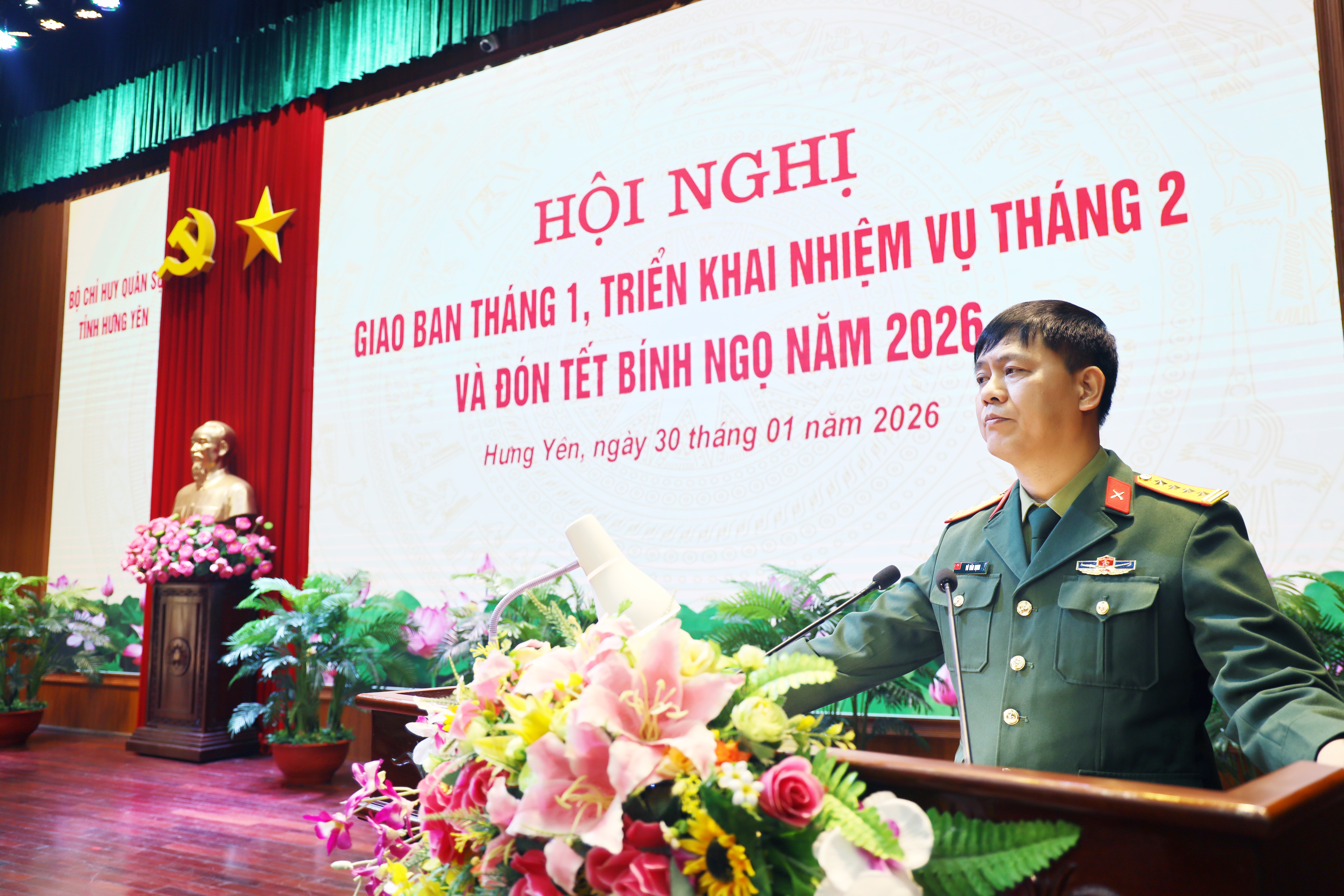 Bộ CHQS tỉnh Hưng Yên: Tổ chức hội nghị triển khai các nhiệm vụ đón tết Bính Ngọ