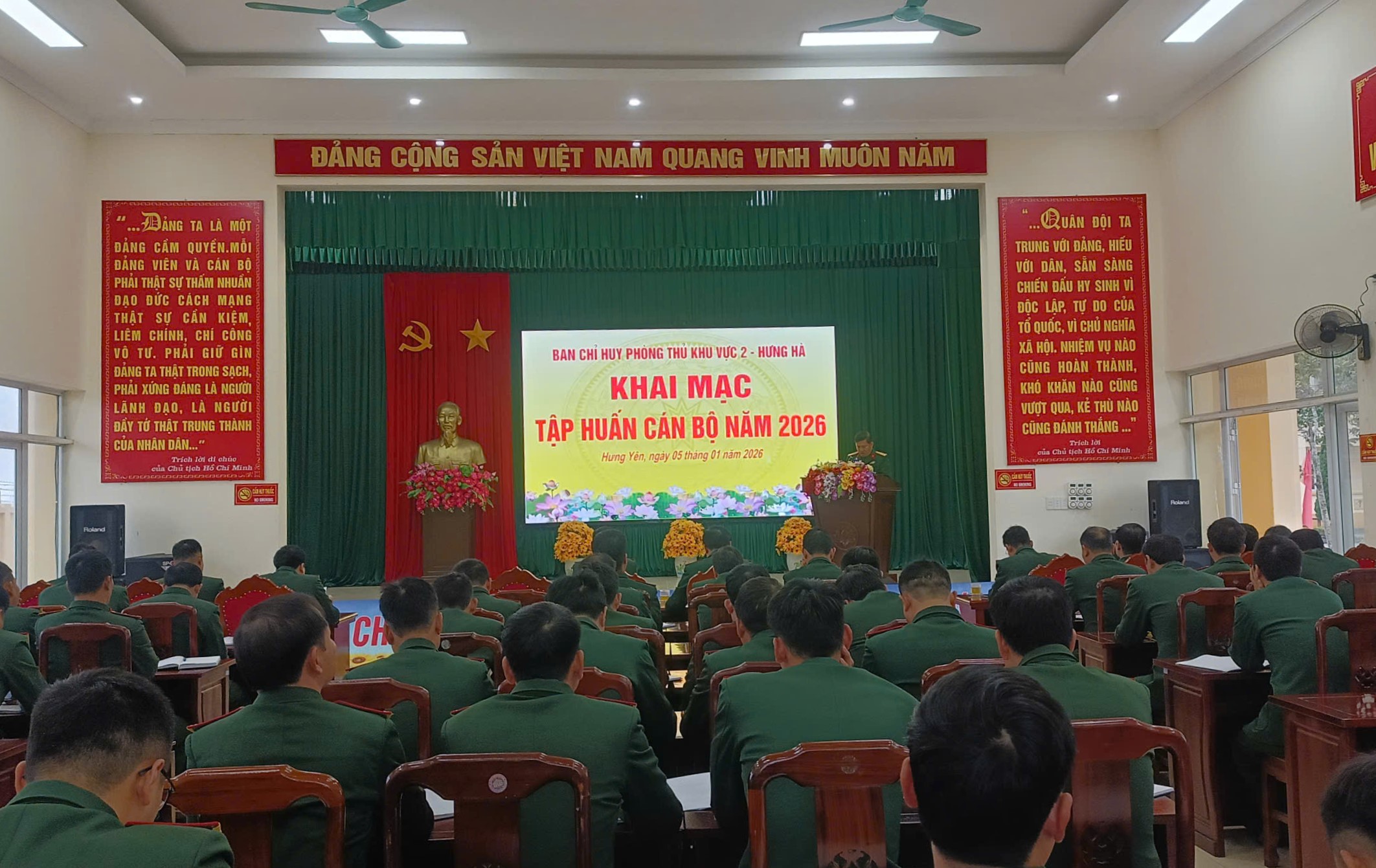 Ban Chỉ huy PTKV 2 - Hưng Hà khai mạc tập huấn cán bộ năm 2026