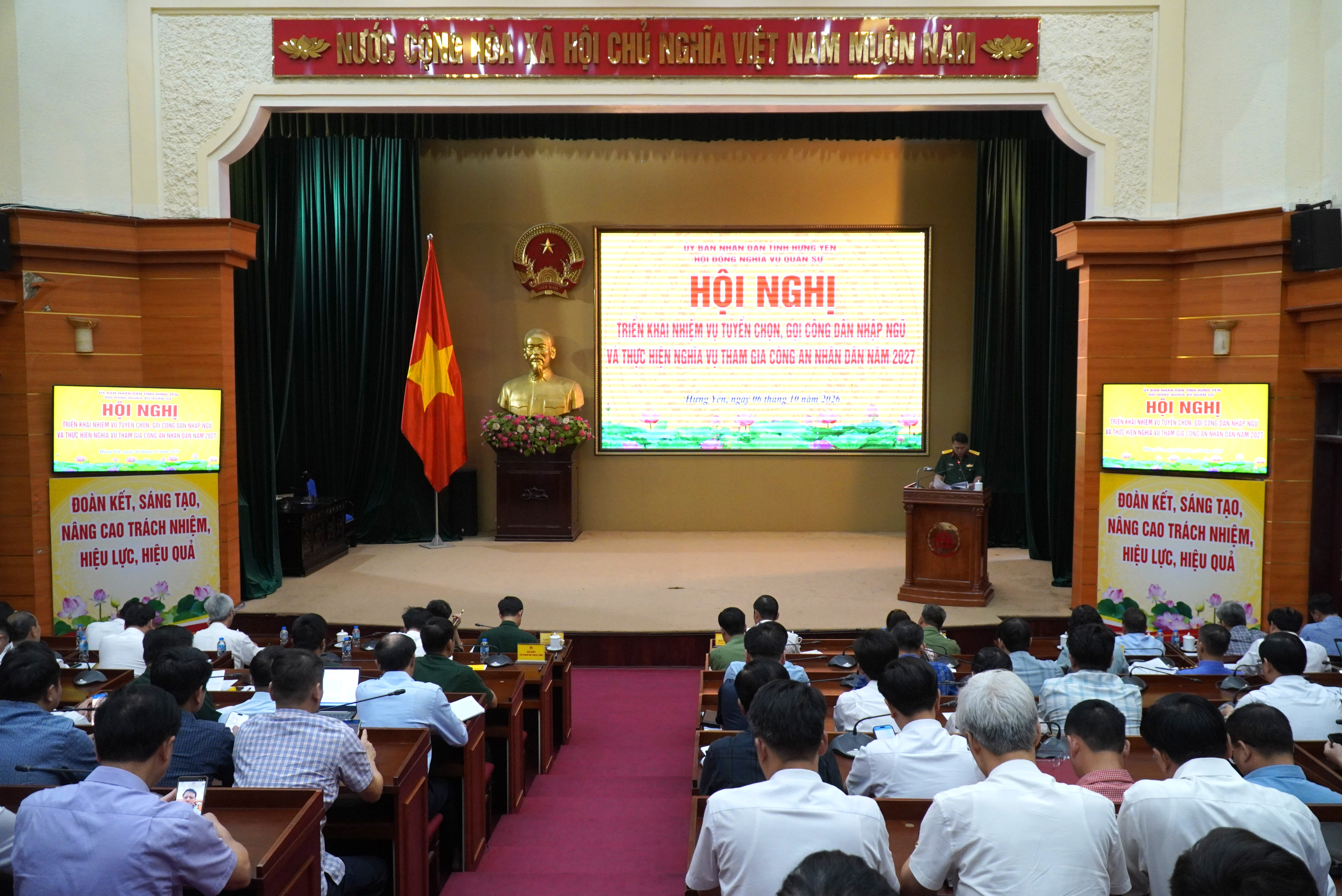 Hưng Yên: Triển khai nhiệm vụ tuyển chọn, gọi công dân nhập ngũ và thực hiện nghĩa vụ tham gia Công an nhân dân năm 2027
