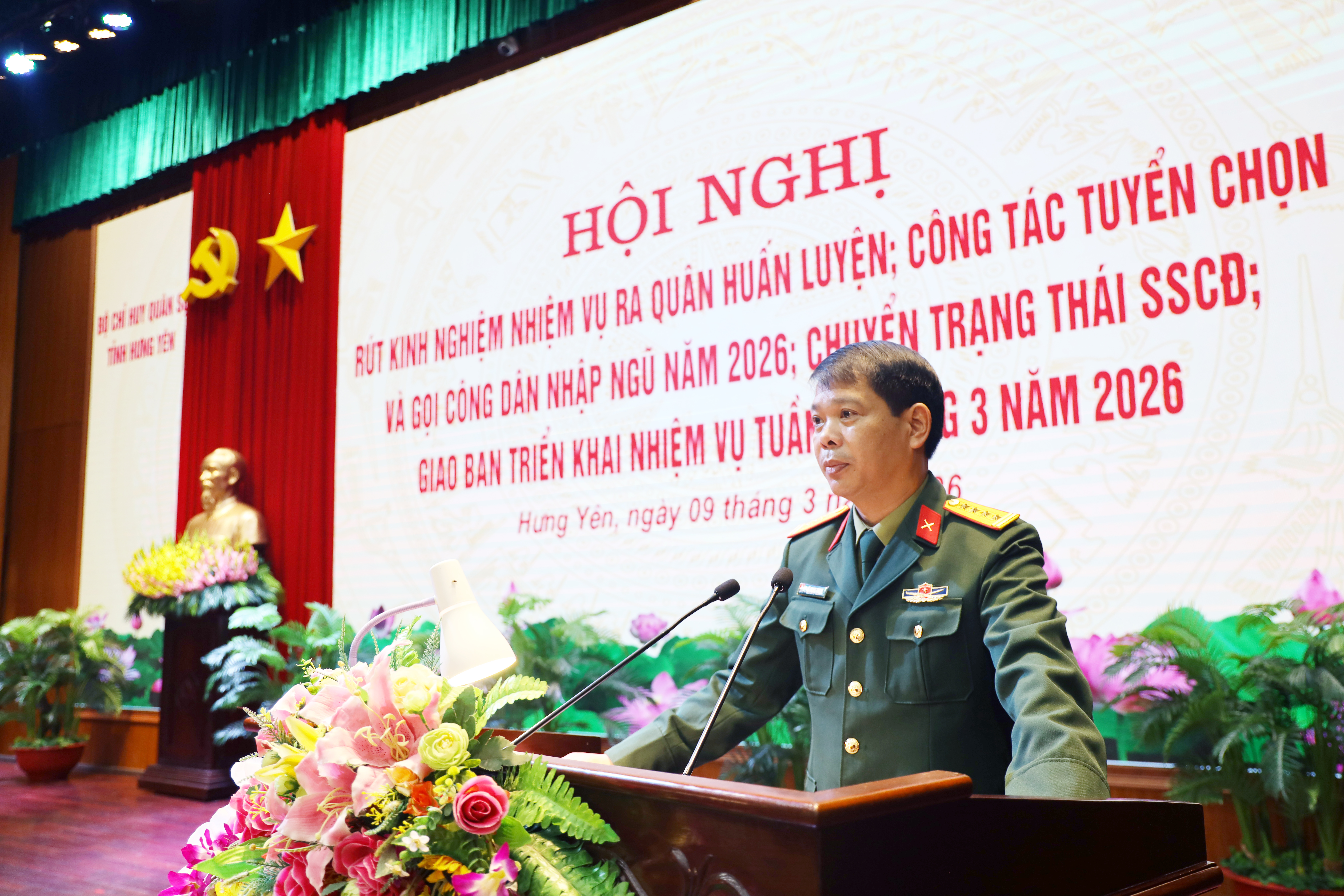 Bộ CHQS tỉnh Hưng Yên: Rút kinh nghiệm nhiệm vụ ra quân huấn luyện; công tác tuyển chọn và gọi công dân nhập ngũ và luyện tập chuyển trạng thái sẵn sàng chiến đấu