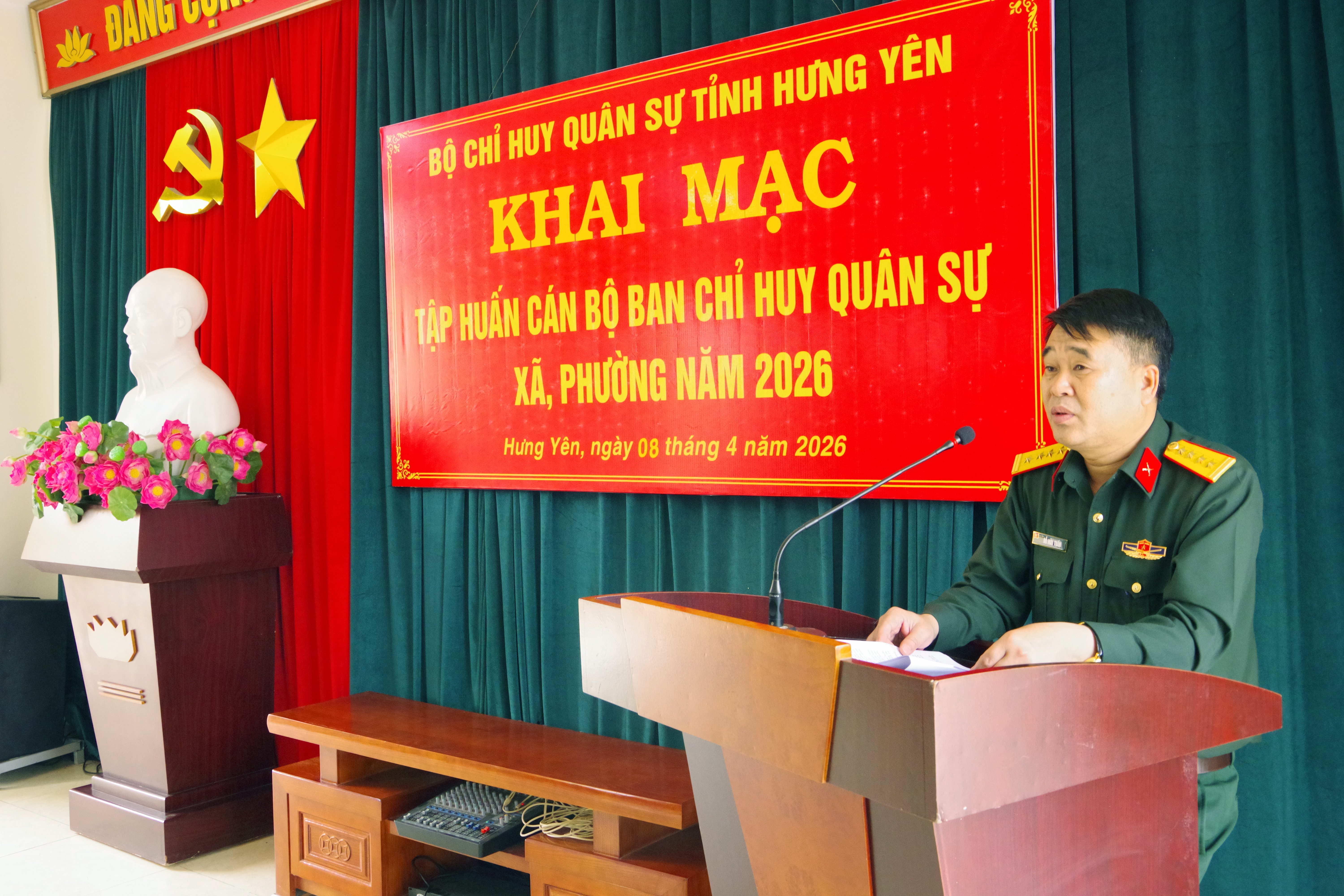 Bộ CHQS tỉnh Hưng Yên: Tập huấn cán bộ Ban CHQS xã, phường năm 2026