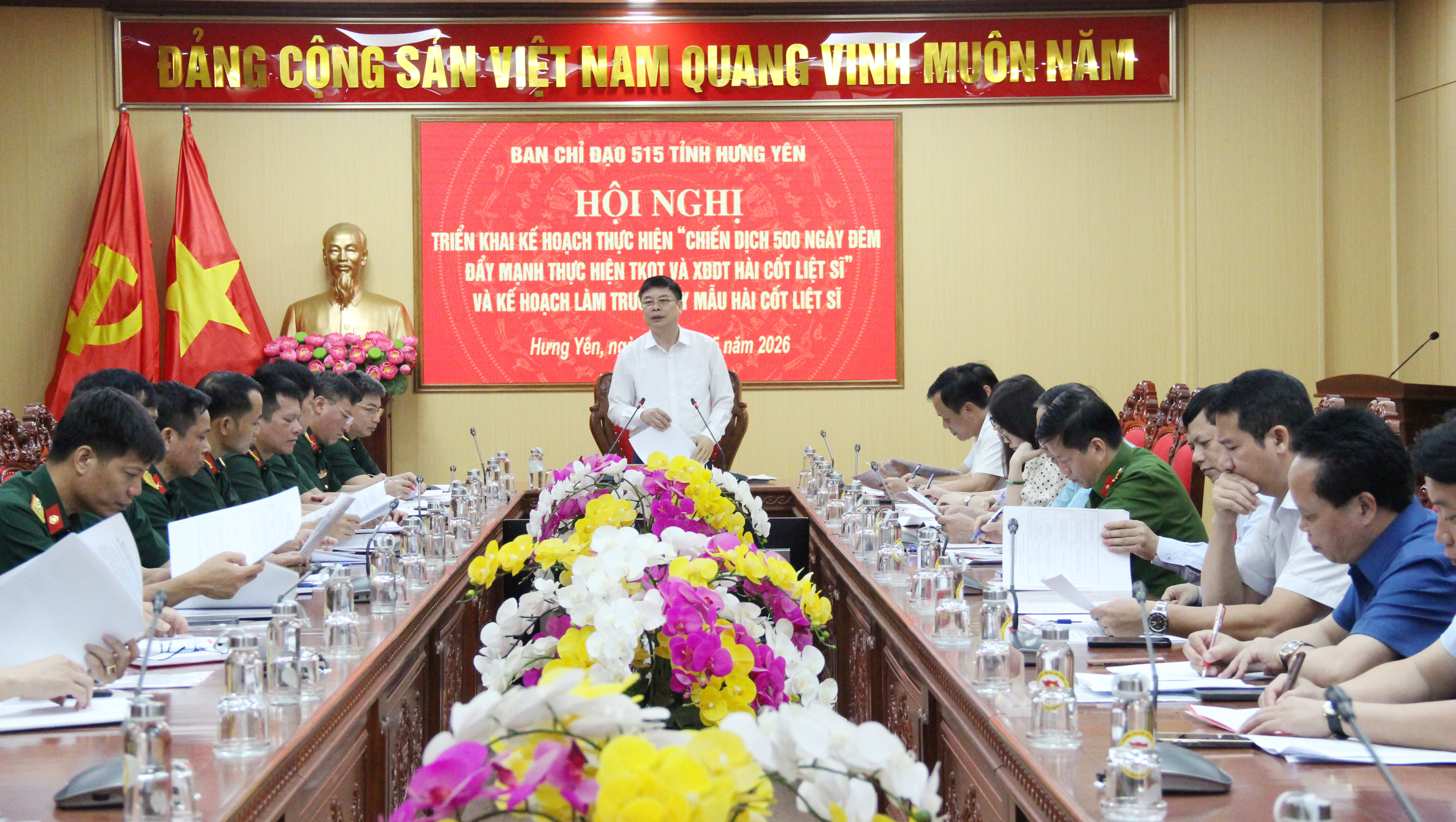 Ban chỉ đạo 515 tỉnh Hưng Yên: Triển khai kế hoạch thực hiện “Chiến dịch 500 ngày đêm đẩy mạnh thực hiện tìm kiếm, quy tập và xác định danh tính hài cốt liệt sĩ”