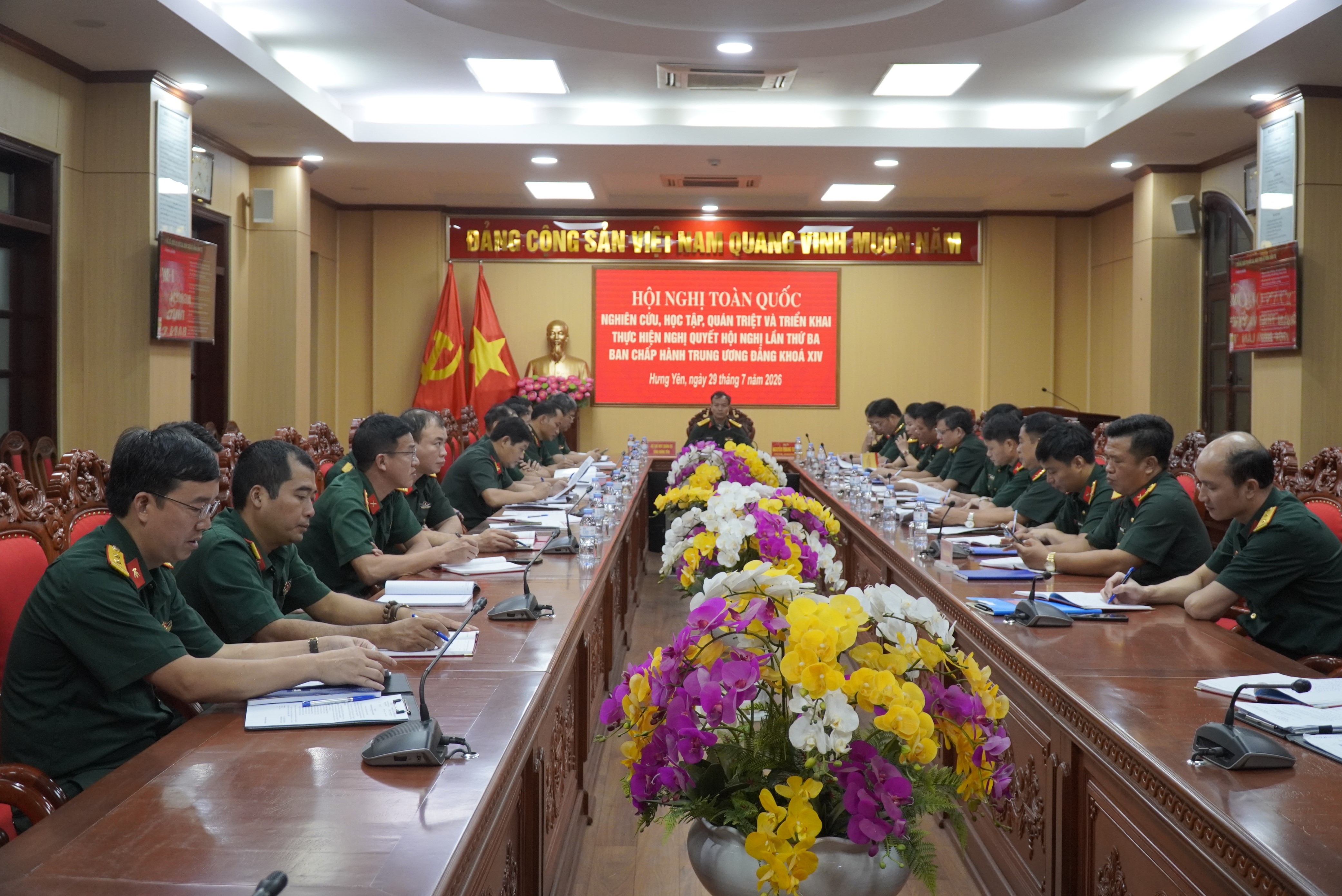 Đảng ủy Quân sự tỉnh Hưng Yên: Tổ chức nghiên cứu, học tập, quán triệt và triển khai thực hiện nghị quyết hội nghị lần thứ ba Ban Chấp hành Trung ương Đảng khóa XIV