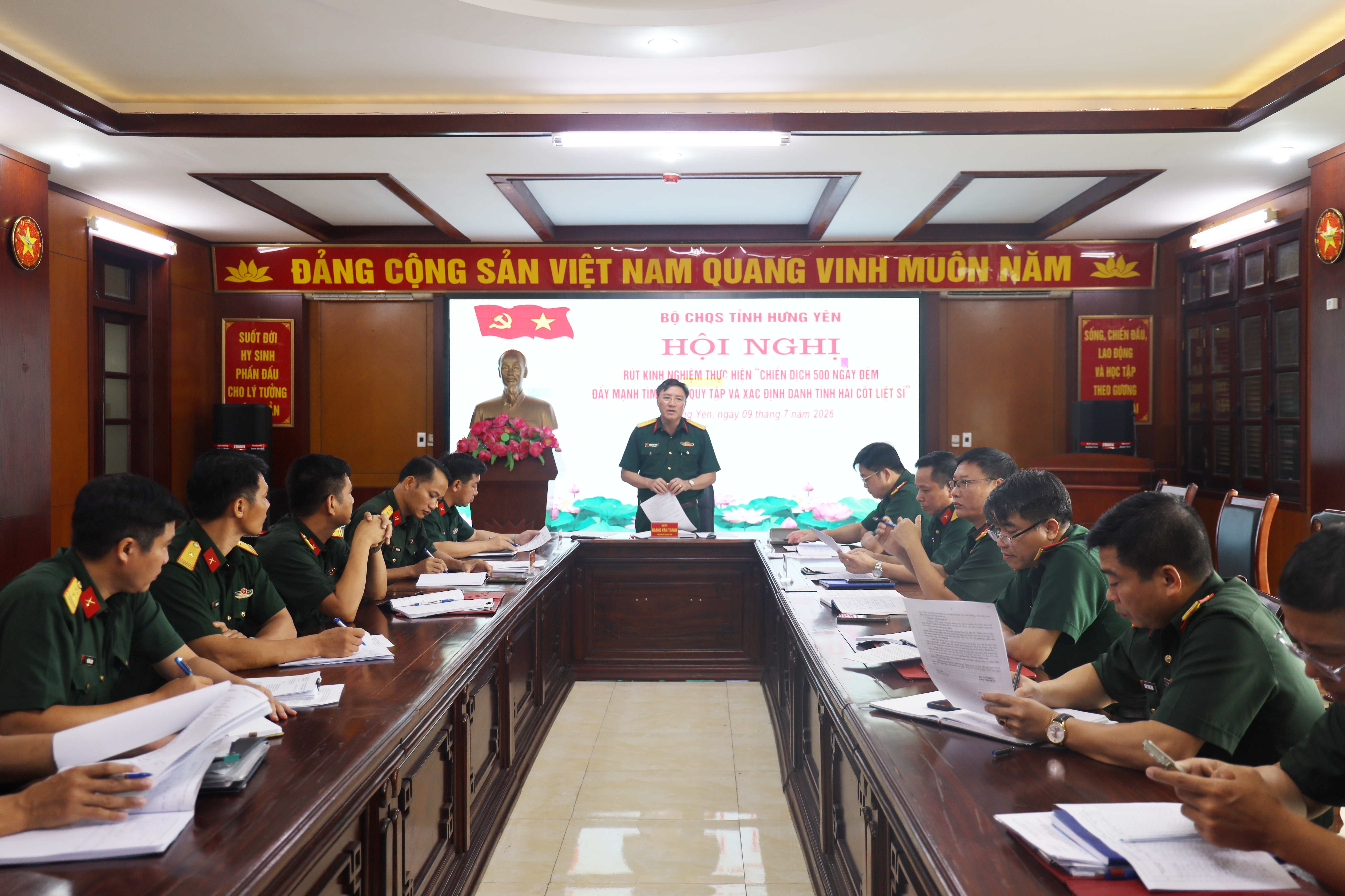 Bộ CHQS tỉnh Hưng Yên: Rút kinh nghiệm thực hiện chiến dịch 500 ngày đêm