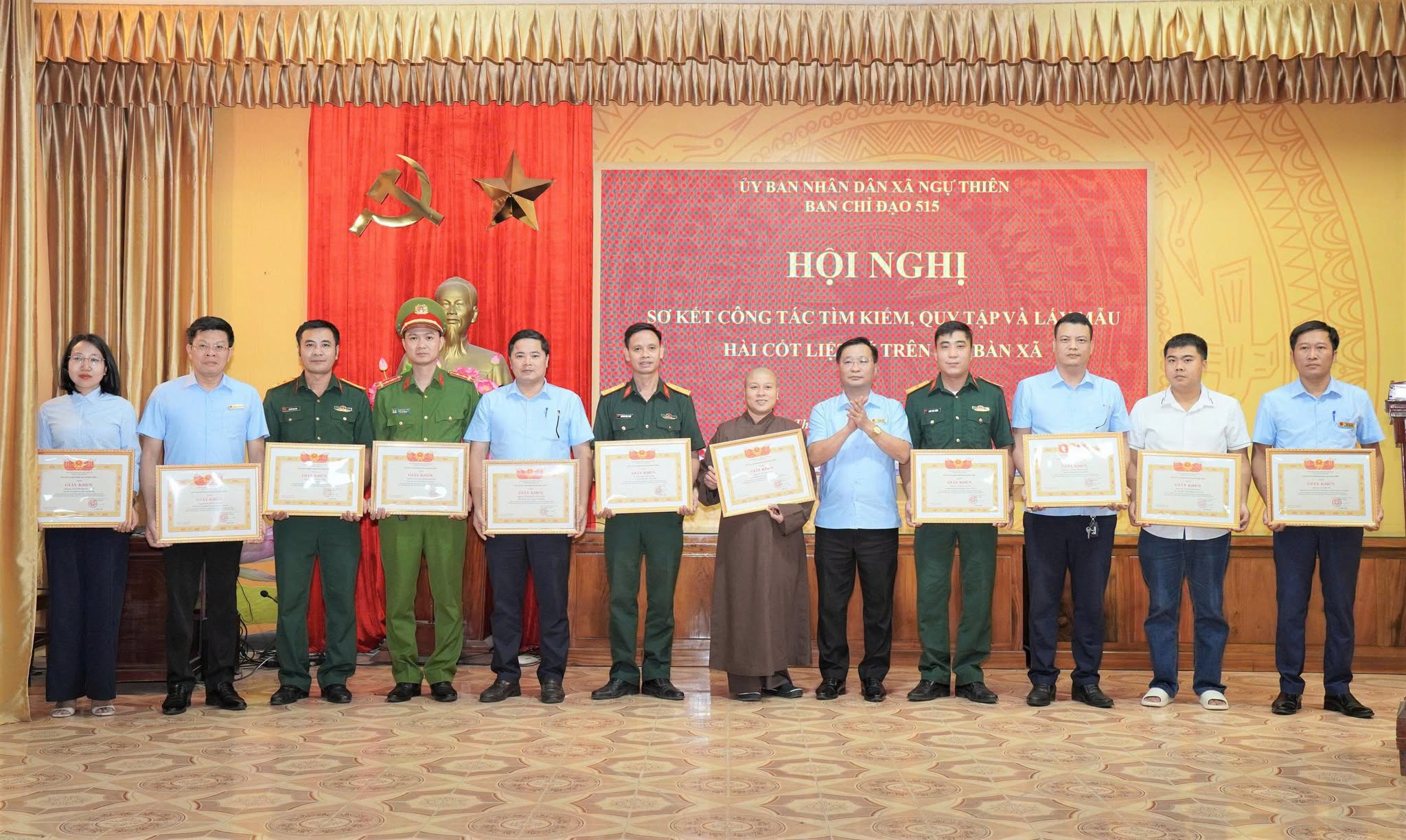 UBND xã Ngự Thiên sơ kết công tác tìm kiếm, quy tập và lấy mẫu hài cốt liệt sĩ trên địa bàn xã