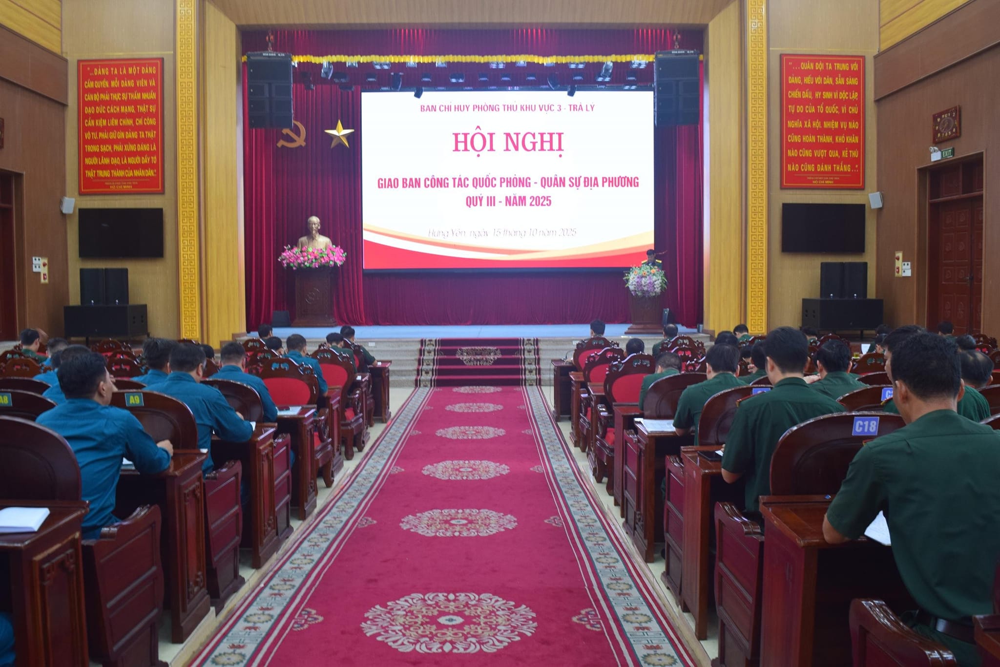 Ban Chỉ huy phòng thủ khu vực 3 – Trà Lý: Giao ban công tác Quân sự- Quốc phòng địa phương quý III, triển khai nhiệm vụ quý IV năm 2025