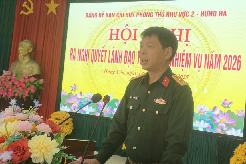 Đảng uỷ Ban Chỉ huy PTKV 2 - Hưng Hà lãnh đạo toàn diện các mặt công tác năm 2025