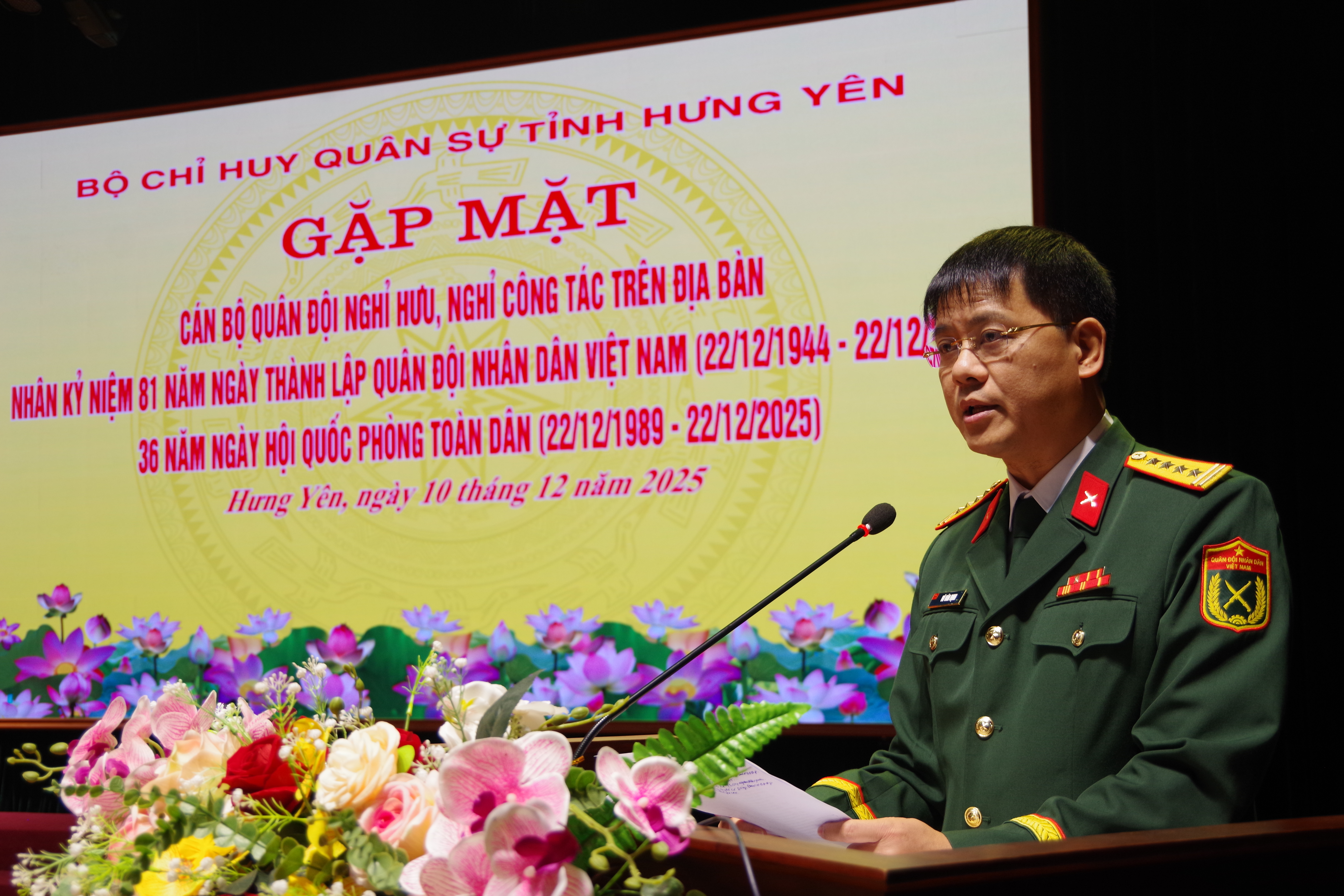 Bộ CHQS tỉnh gặp mặt cán bộ Quân đội nghỉ hưu, nghỉ công tác năm 2025