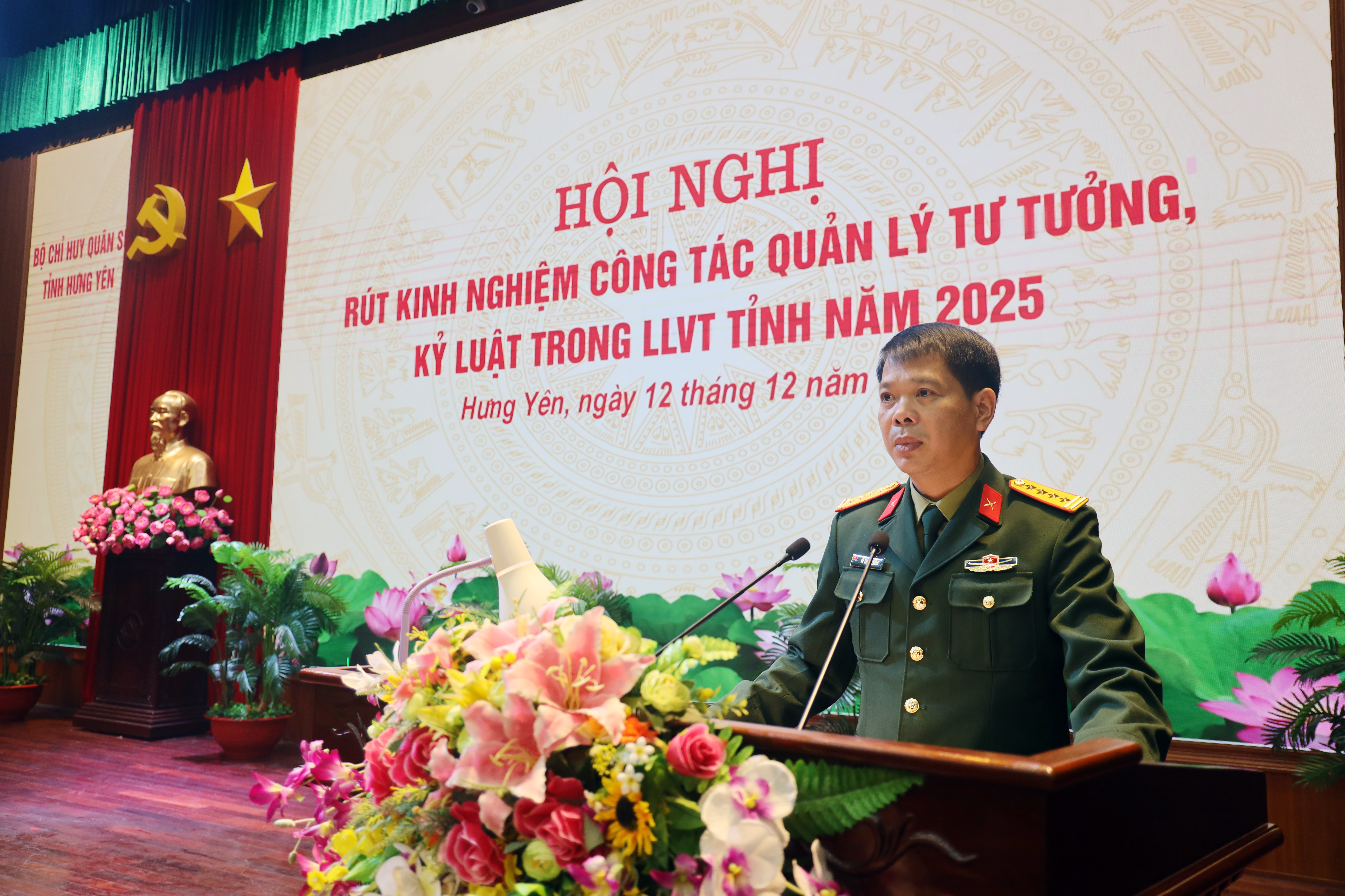 Bộ CHQS tỉnh Hưng Yên: Rút kinh nghiệm công tác quản lý tư tưởng, kỷ luật trong LLVT tỉnh năm 2025