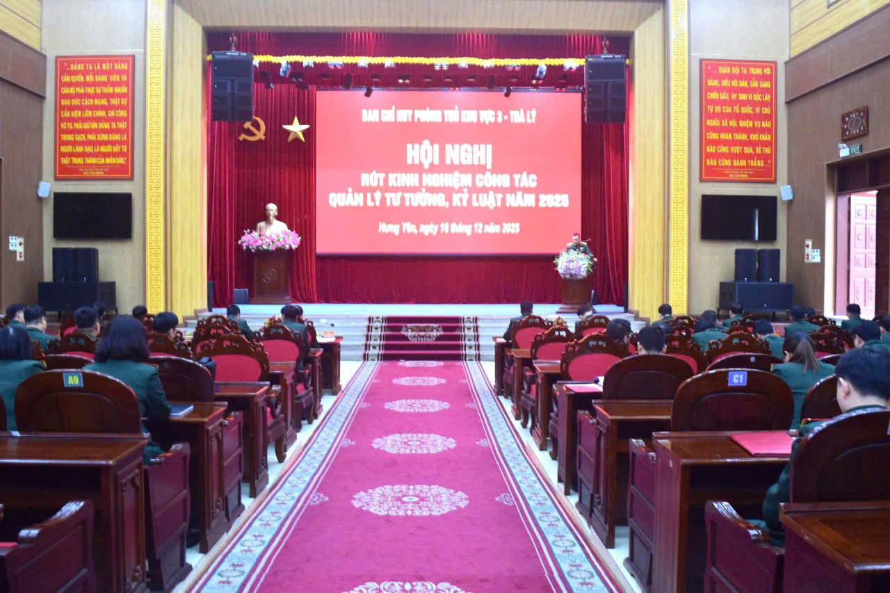 Ban Chỉ huy PTKV 3 - Trà Lý: Tổ chức hội nghị rút kinh nghiệm công tác quản lý tư tưởng, kỷ luật năm 2025