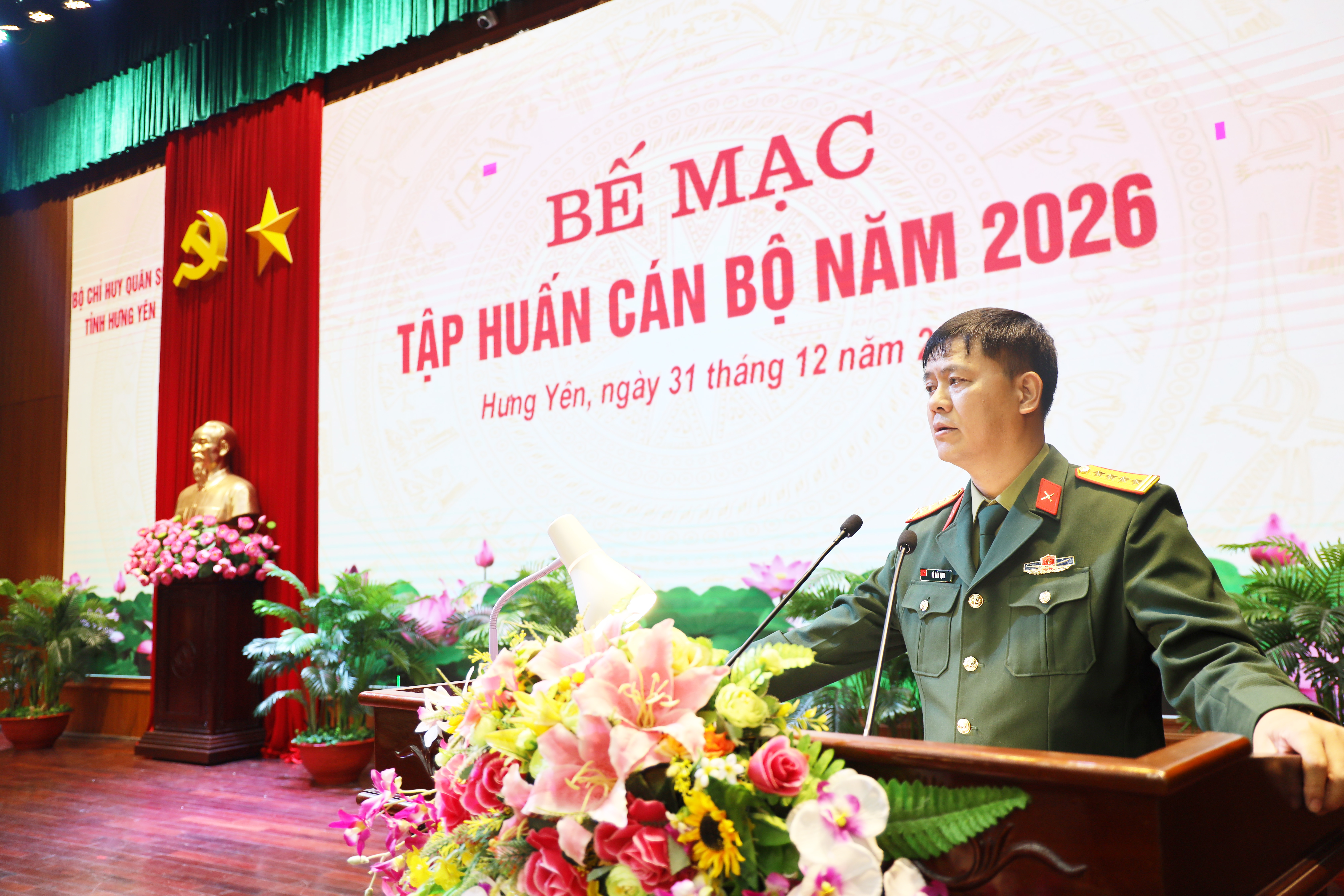 Bộ CHQS tỉnh Hưng Yên: Bế mạc tập huấn cán bộ năm 2026
