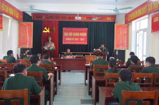 Ban CHQS huyện Kim Động: Đại hội Hội đồng quân nhân nhiệm kỳ 2022-2025