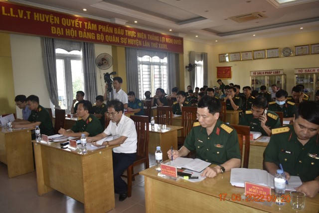 Ban CHQS huyện Văn Giang sơ kết công tác quân sự, quốc phòng địa phương 6 tháng đầu năm 2022