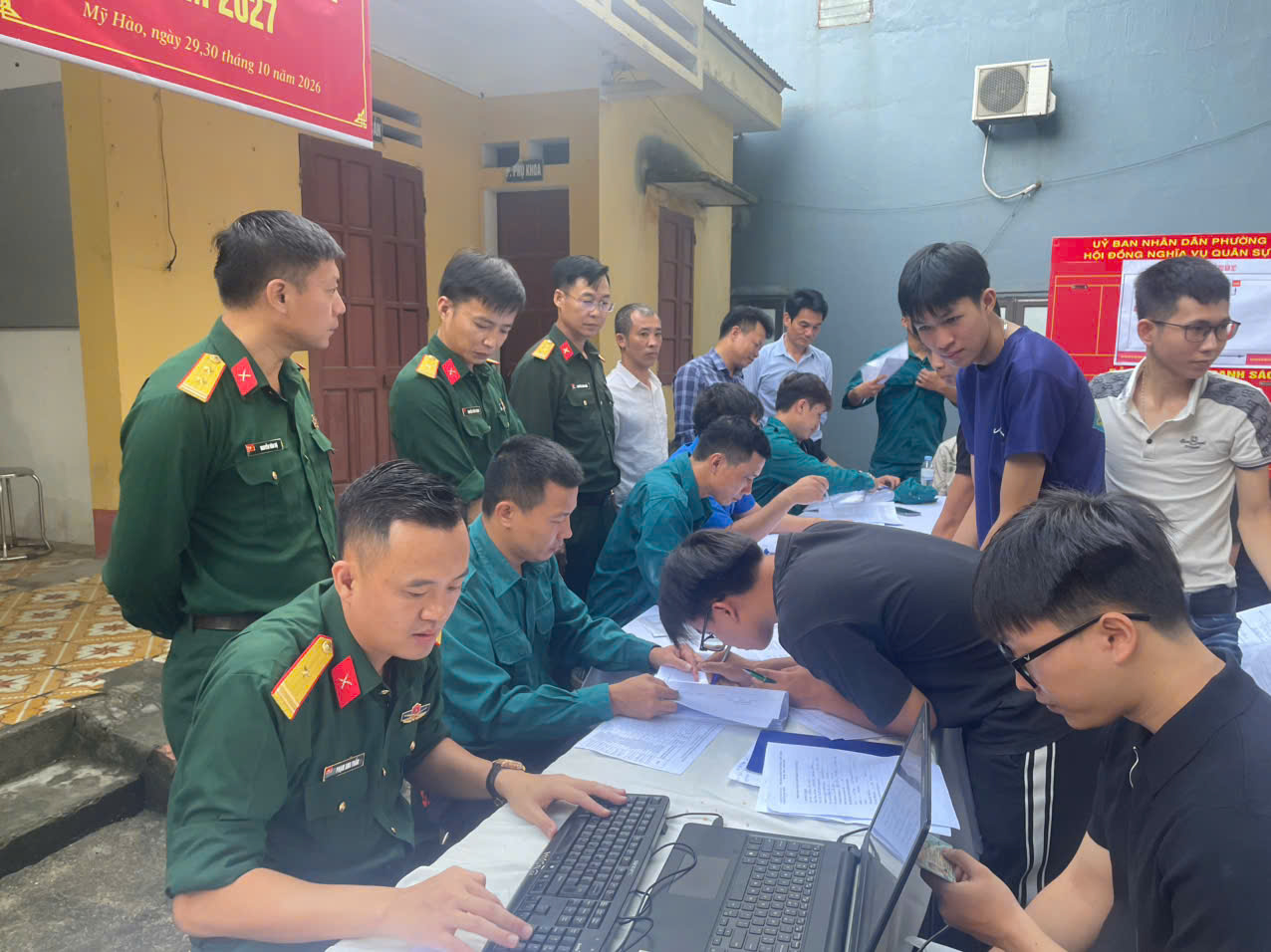 Phường Mỹ Hào tổ chức khám sơ tuyển sức khỏe nghĩa vụ quân sự năm 2027